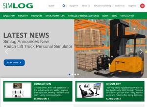 How simlog.com looks like on a tablet such as an iPad.