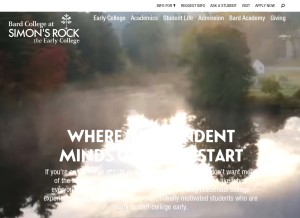 How simons-rock.edu looks like on a tablet such as an iPad.