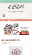 How simonsaysstamp.com looks like on a mobile device such as an iPhone.
