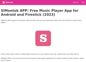How simontokapp.com looks like on a tablet such as an iPad.