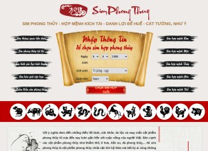 How simphongthuy.vn looks like on a tablet such as an iPad.