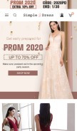 How simple-dress.com looks like on a mobile device such as an iPhone.