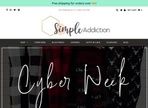 How simpleaddiction.com looks like on a tablet such as an iPad.