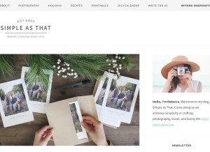 How simpleasthatblog.com looks like on a tablet such as an iPad.