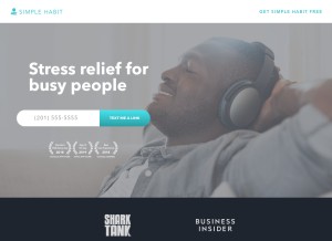 How simplehabit.com looks like on a tablet such as an iPad.