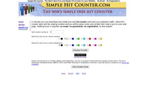 How simplehitcounter.com looks like on a tablet such as an iPad.