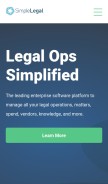 How simplelegal.com looks like on a mobile device such as an iPhone.