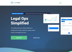 How simplelegal.com looks like on a tablet such as an iPad.