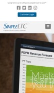 How simpleltc.com looks like on a mobile device such as an iPhone.