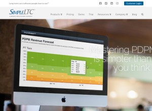 How simpleltc.com looks like on a tablet such as an iPad.