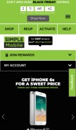 How simplemobile.com looks like on a mobile device such as an iPhone.