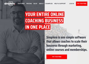 How simplero.com looks like on a tablet such as an iPad.