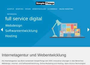 How simplethings.de looks like on a tablet such as an iPad.