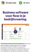 How simplicate.nl looks like on a mobile device such as an iPhone.
