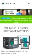 How simplify3d.com looks like on a mobile device such as an iPhone.