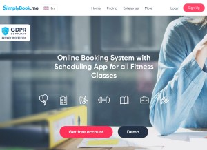 How simplybook.me looks like on a tablet such as an iPad.