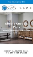How simplyknobsandpulls.com looks like on a mobile device such as an iPhone.