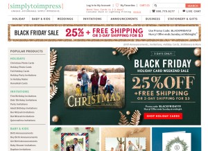 How simplytoimpress.com looks like on a tablet such as an iPad.