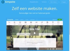 How simpsite.nl looks like on a tablet such as an iPad.