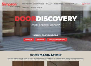 How simpsondoor.com looks like on a tablet such as an iPad.