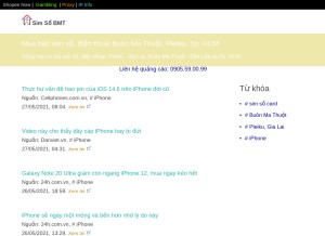 How simsobmt.com looks like on a tablet such as an iPad.
