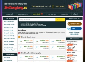 How simthanglong.vn looks like on a tablet such as an iPad.