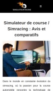 How simulateur-racing.com looks like on a mobile device such as an iPhone.
