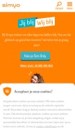 How simyo.nl looks like on a mobile device such as an iPhone.
