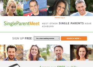 How singleparentmeet.com looks like on a tablet such as an iPad.