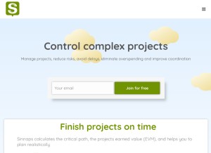 How sinnaps.com looks like on a tablet such as an iPad.