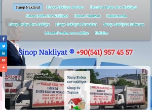 How sinopnakliyat.gen.tr looks like on a tablet such as an iPad.