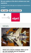 How sipri.org looks like on a mobile device such as an iPhone.