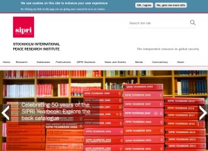 How sipri.org looks like on a tablet such as an iPad.