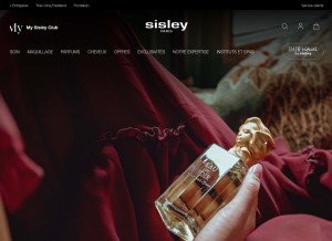 How sisley-paris.com looks like on a tablet such as an iPad.