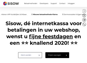 How sisow.nl looks like on a tablet such as an iPad.