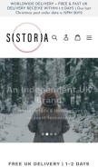 How sistoria.com looks like on a mobile device such as an iPhone.