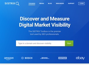 How sistrix.com looks like on a tablet such as an iPad.