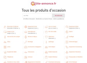 How site-annonce.fr looks like on a tablet such as an iPad.