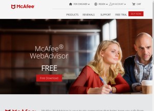 How siteadvisor.com looks like on a tablet such as an iPad.