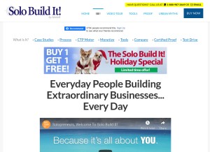 How sitebuildit.com looks like on a tablet such as an iPad.
