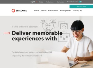 How sitecore.net looks like on a tablet such as an iPad.