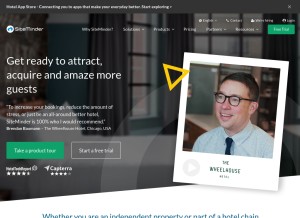 How siteminder.com looks like on a tablet such as an iPad.