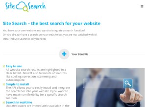 How sitesearch.cloud looks like on a tablet such as an iPad.