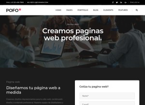 How sitiowebexpress.cl looks like on a tablet such as an iPad.