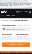 How sixt.es looks like on a mobile device such as an iPhone.