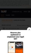 How sixt.fr looks like on a mobile device such as an iPhone.