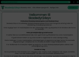 How skadedyr24syv.dk looks like on a tablet such as an iPad.
