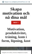 How skapamermotivation.wordpress.com looks like on a mobile device such as an iPhone.
