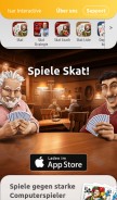 How skat-spiel.de looks like on a mobile device such as an iPhone.
