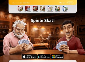 How skat-spiel.de looks like on a tablet such as an iPad.